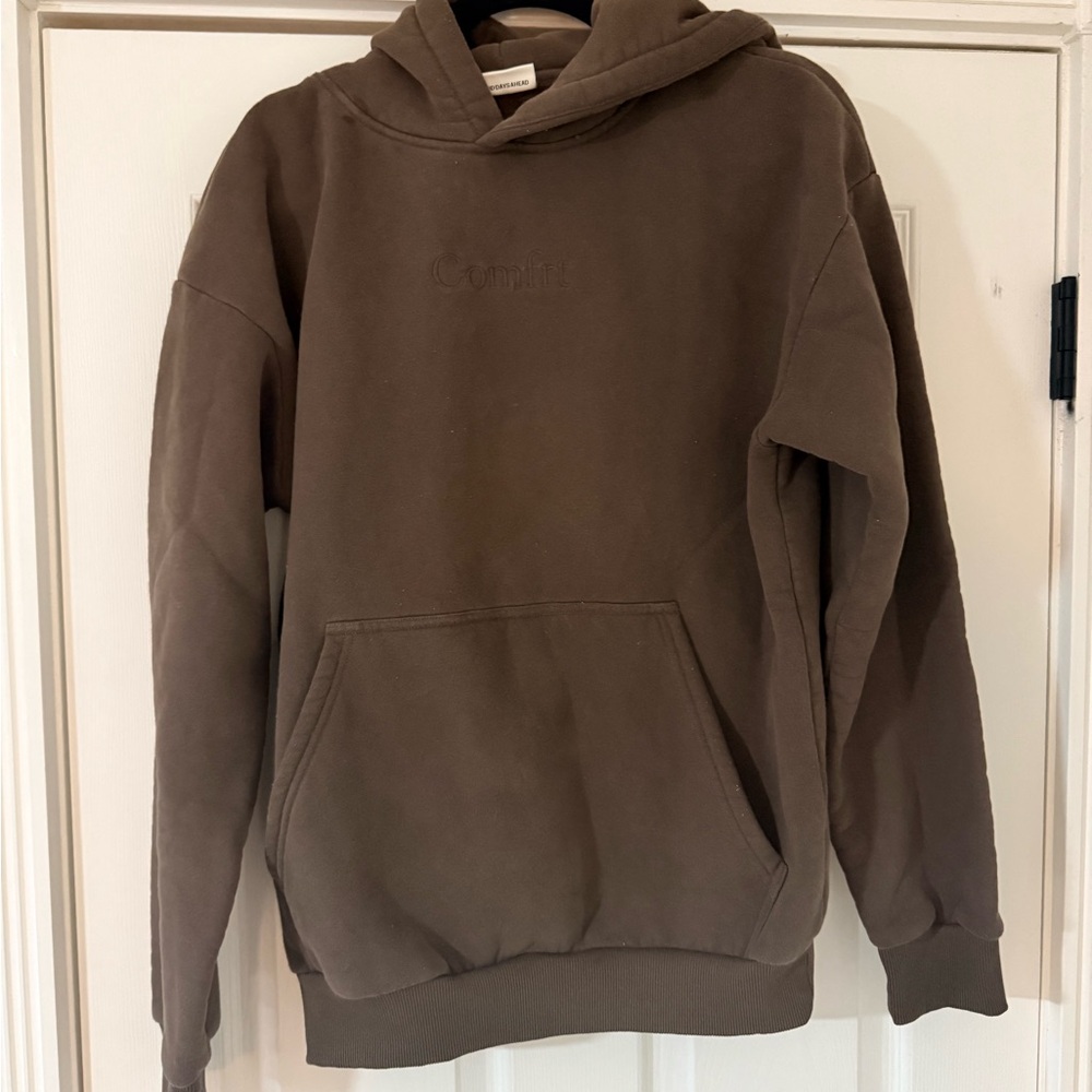 Brown hoodie and pants set size small.